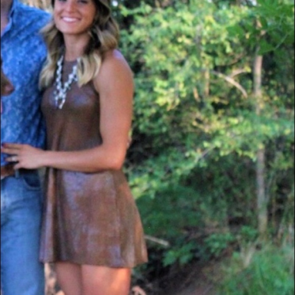 Angie leather dress